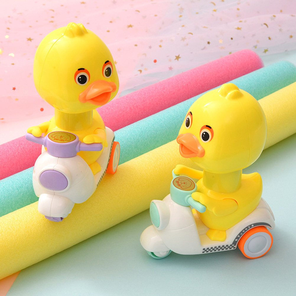 3個セット 小さな黄色いアヒルのプル式摩擦車両 漫画風 子供 - Kids Toys Yellow のレビューと価格