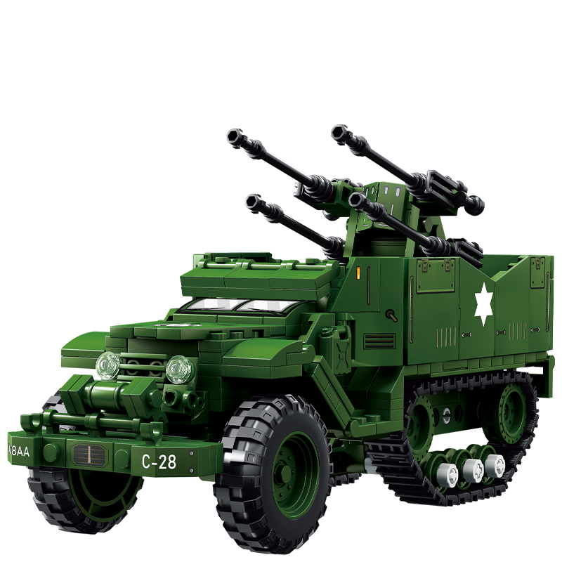 米軍戦車シリーズ ビルディングブロック M16ハーフトラック - Kids Toys Jeep のレビューと価格