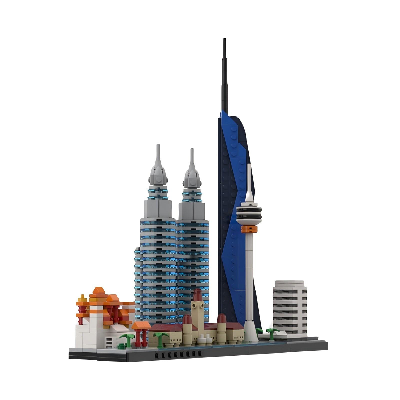 マレーシア都市ランドマーク建築ストリートビュー組み立てブロッ - Kids Toys Malaysia のレビューと価格