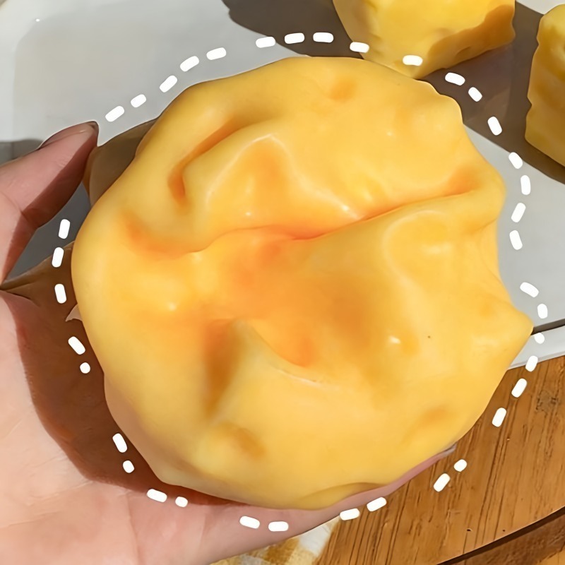 @ダークイエローチーズキューブストレスボール、ゆっくり形状変 - Kids Toys Yellow のレビューと価格
